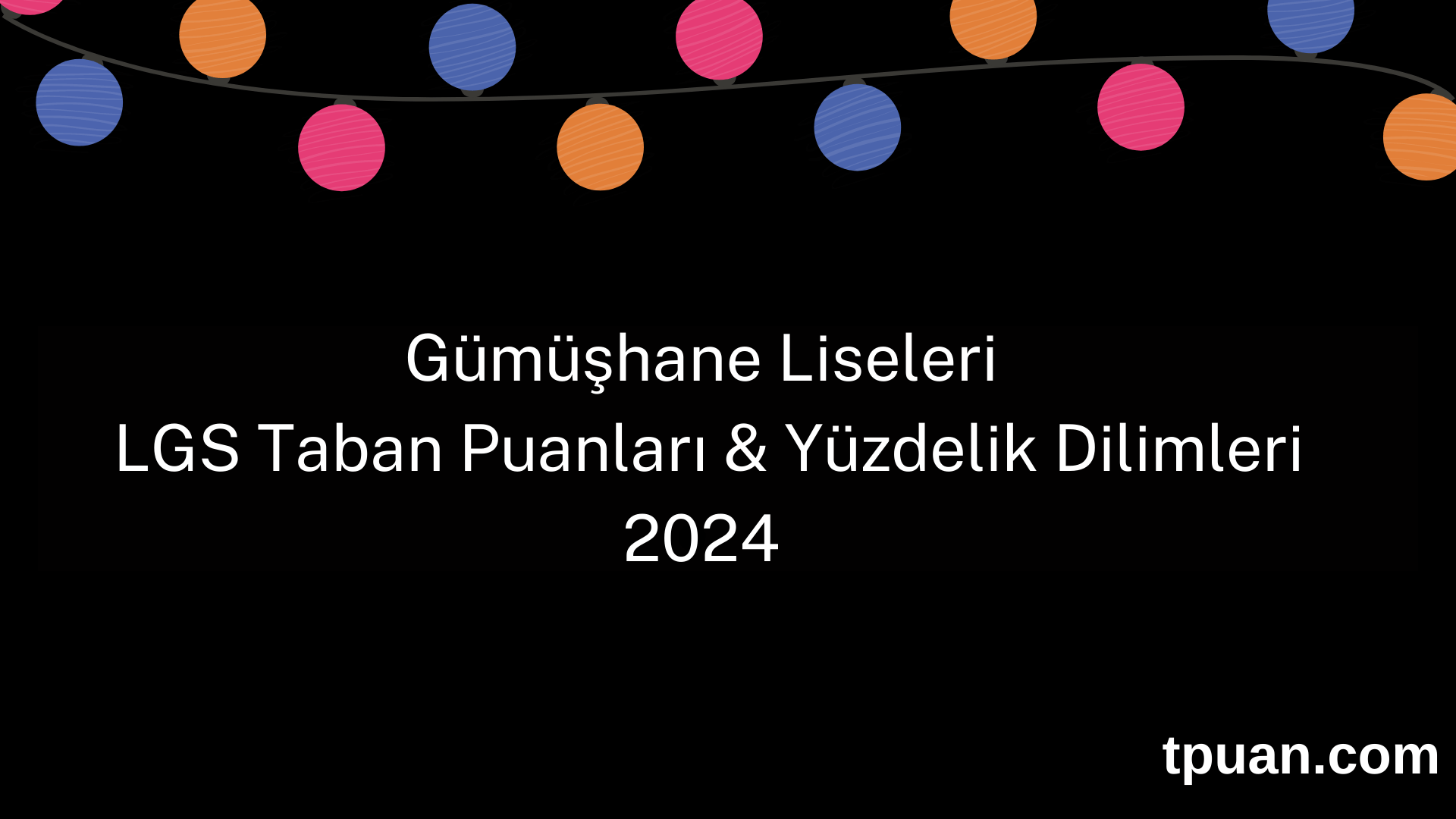 Gümüşhane Liseleri 2024 LGS Taban Puanları & Yüzdelik Dilimleri