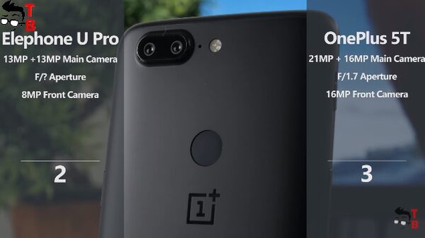 Сравнение смартфонов Elephone U и OnePlus 5T
