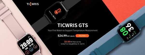 TICWRIS GTS Первый Обзор: Часы с датчиком температуры тела