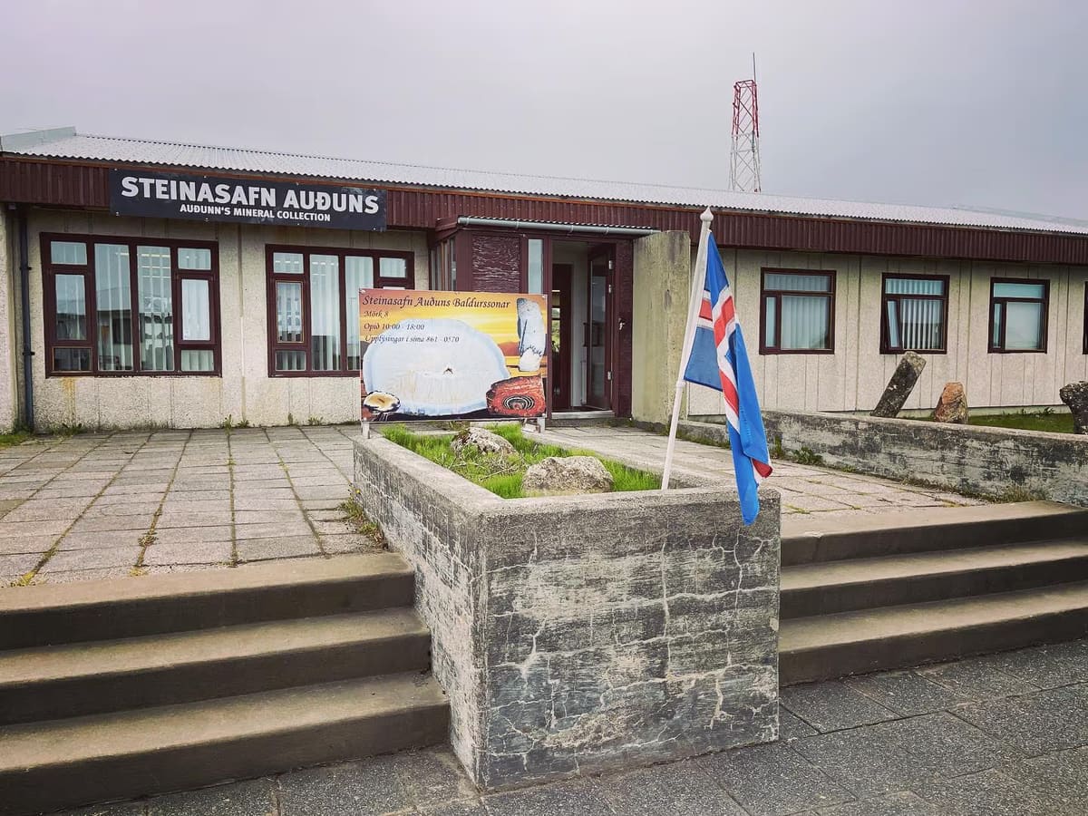 Exterior of Audunn's Mineral Collection in Djúpivogur.