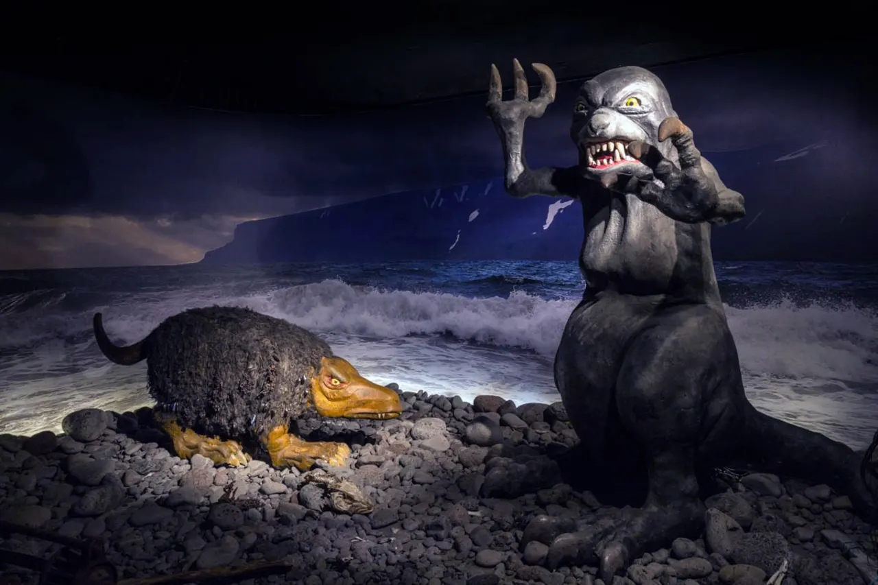 Interior exhibition area at the Icelandic Sea Monster Museum in Bíldudalur.