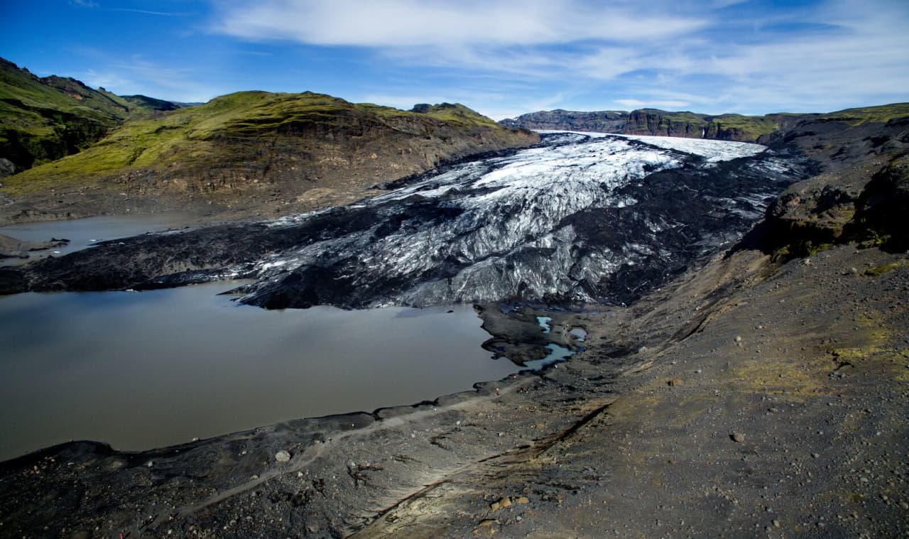 Mýrdalsjökull glacier landscape above the Katla volcanic system