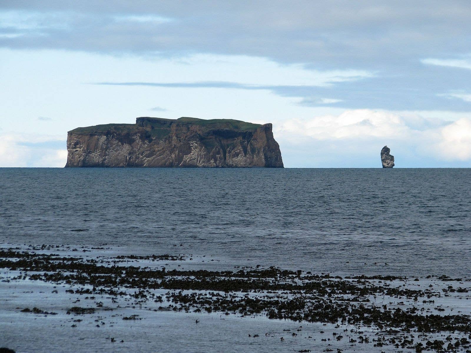 Drangey island across Skagafjörður, a coastal landmark near the wider Skagi route around Ketubjörg.