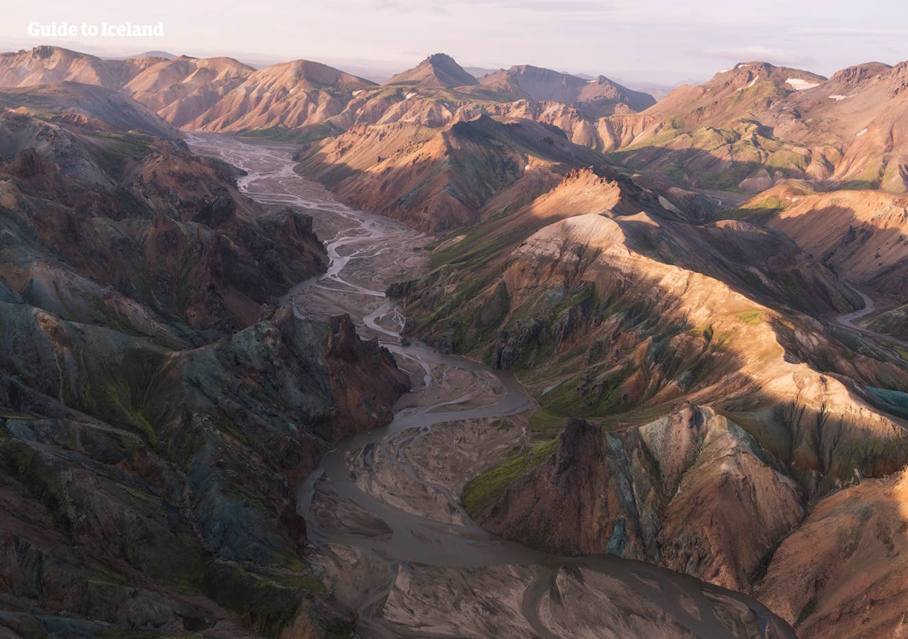 A river crossing on the Laugavegur Hiking Trail in the Icelandic Highlands.
