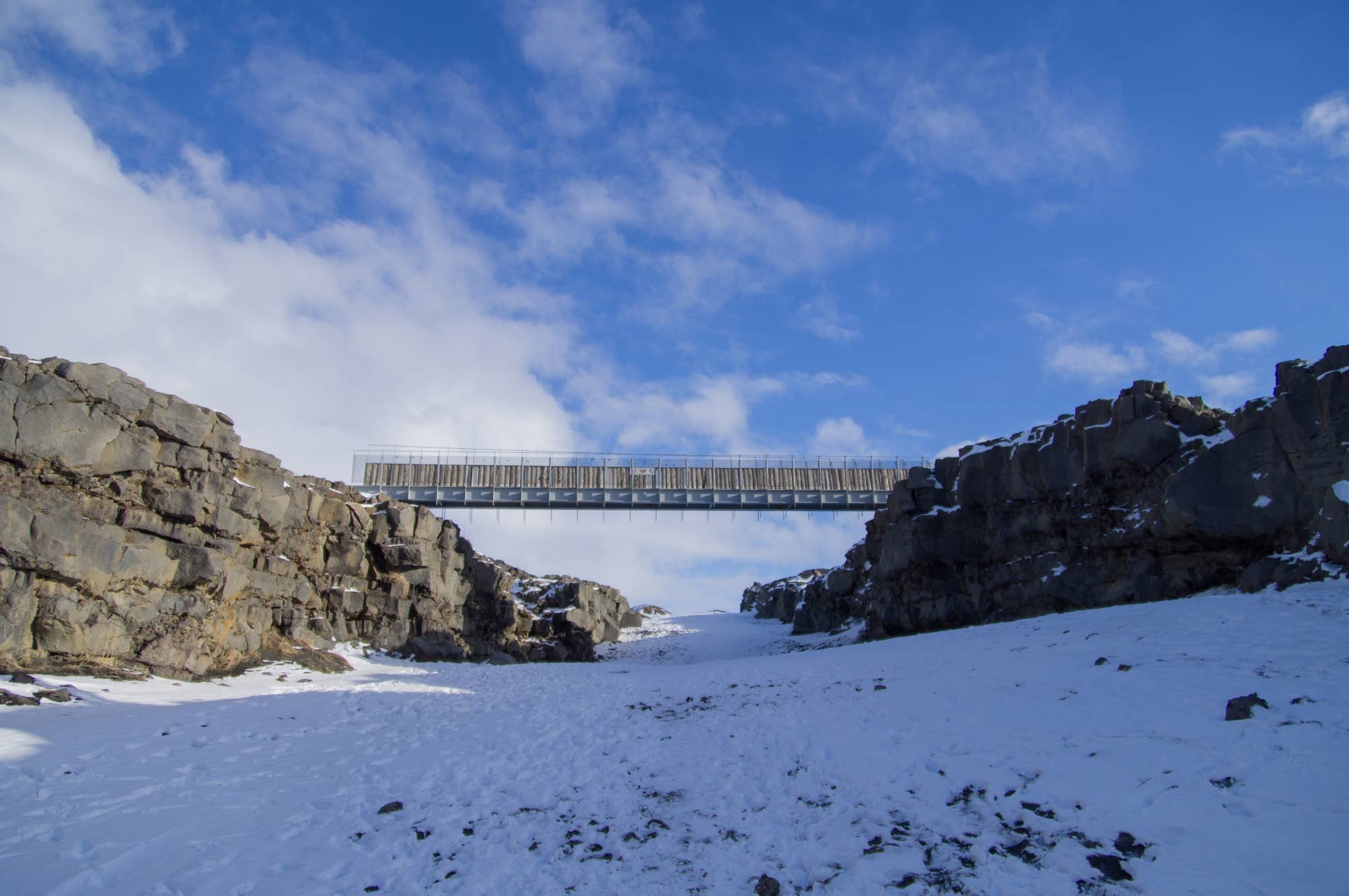 Bridge Between Continents at Sandvík on the Reykjanes Peninsula.