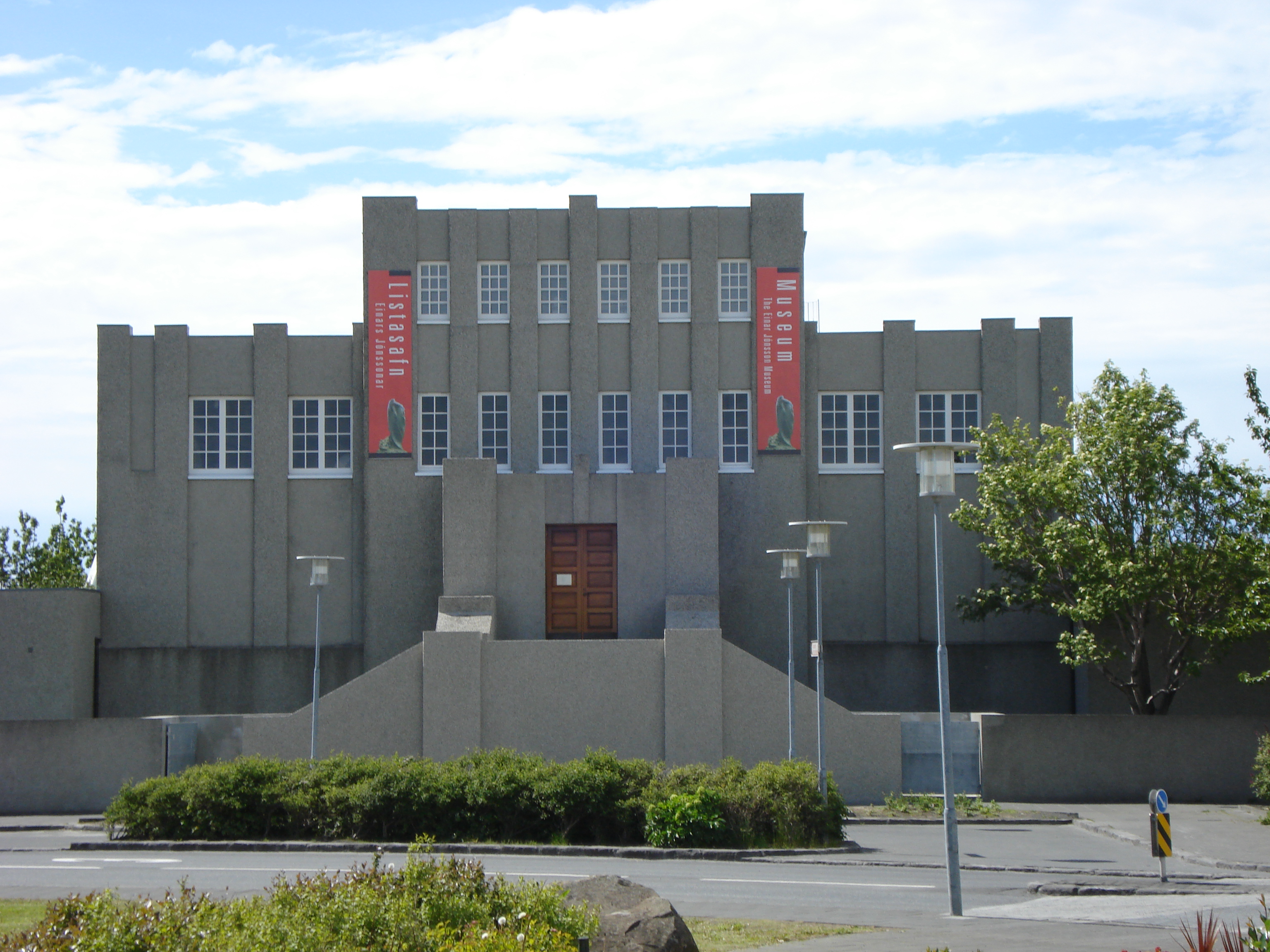 Front exterior of the Einar Jónsson Museum building in central Reykjavík
