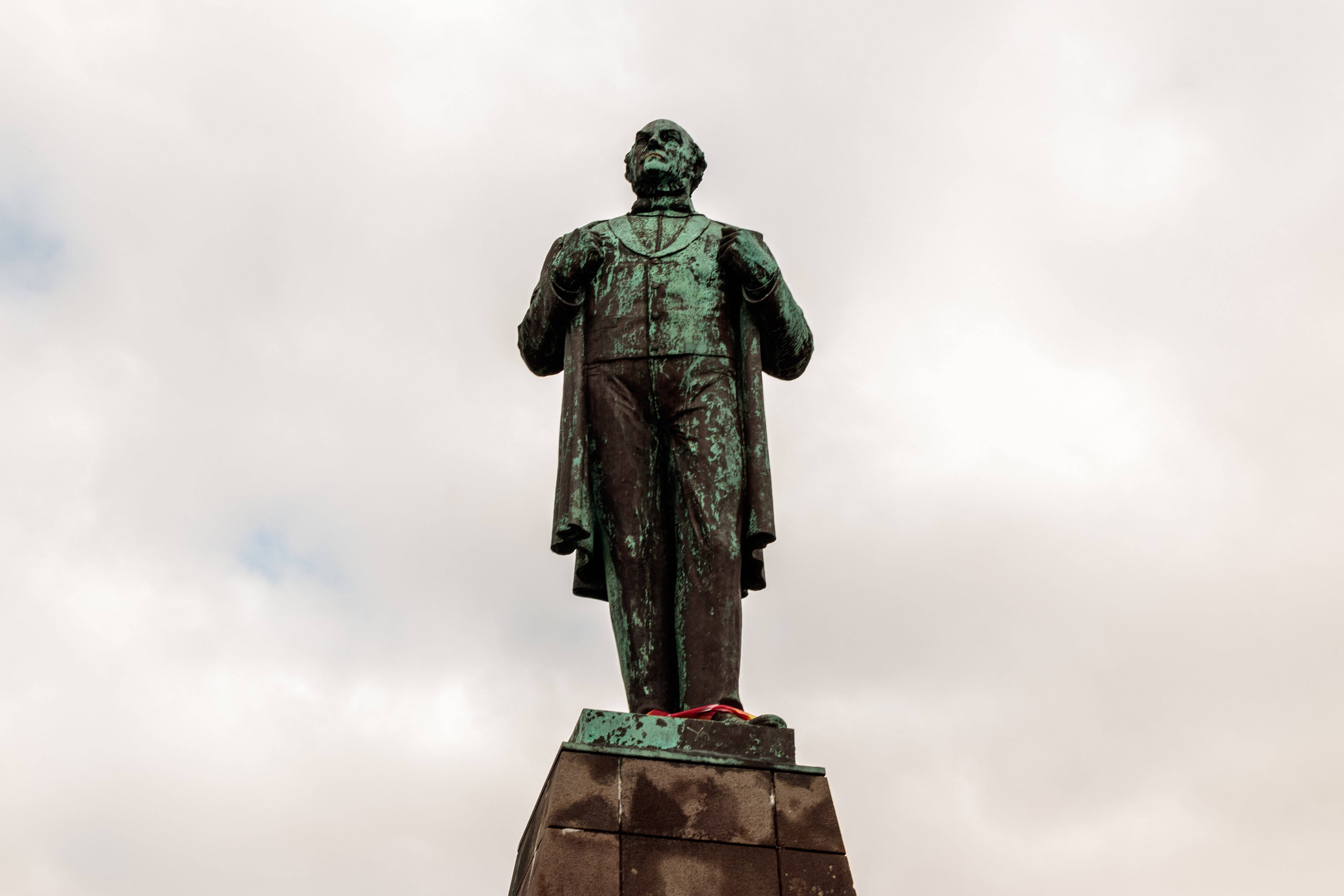 Jón Sigurðsson statue in Austurvöllur square in Reykjavík.