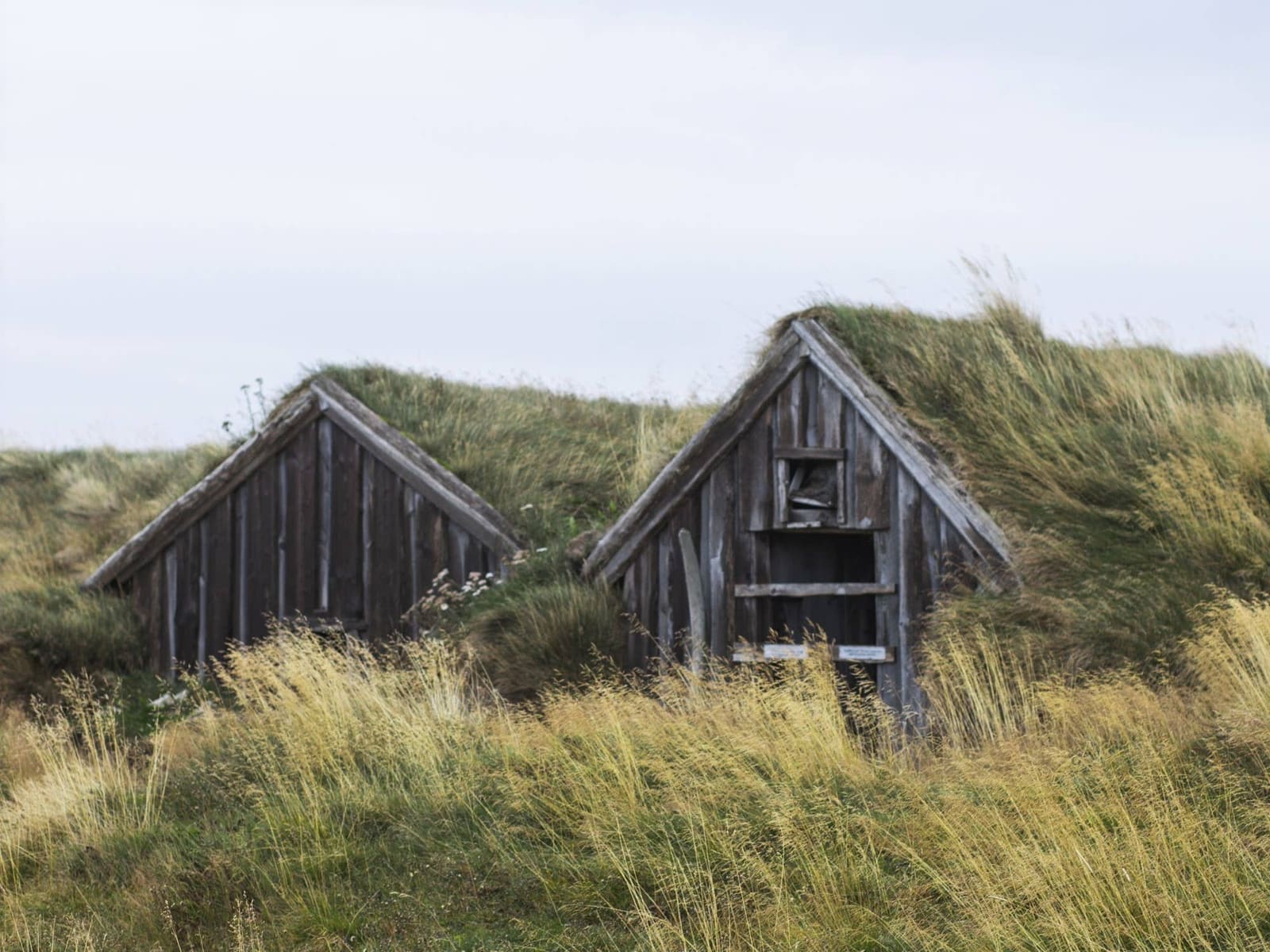 Recreated sorcerer's cottage exhibit connected to Westfjords folklore.