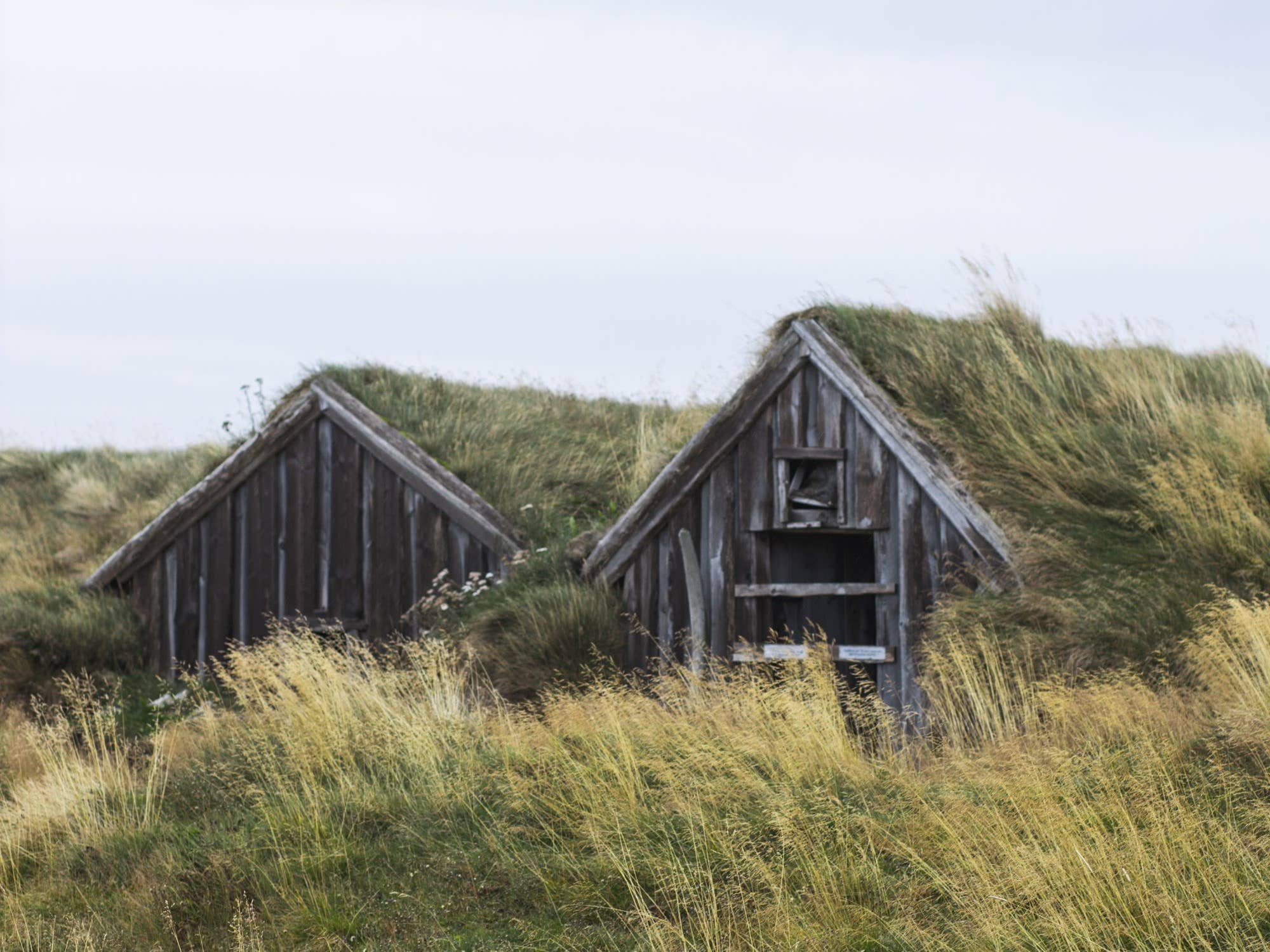 Recreated sorcerer's cottage exhibit connected to Westfjords folklore.