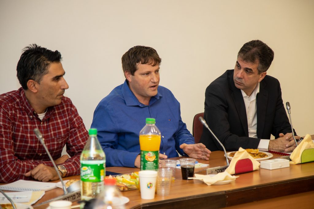 שר הכלכלה והמסחר בפגישת עבודה עם ראש עיריית רעננה