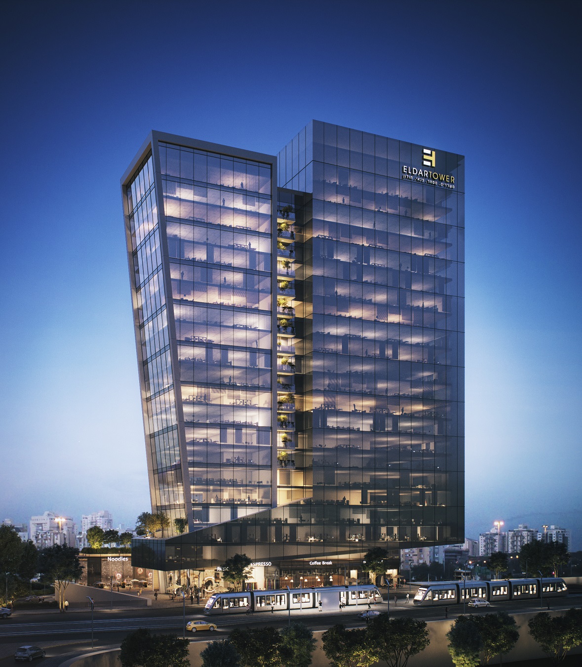 אלדר השקעות תקים מגדל משרדים של 22 קומות בפארק העסקים החדש של חולון