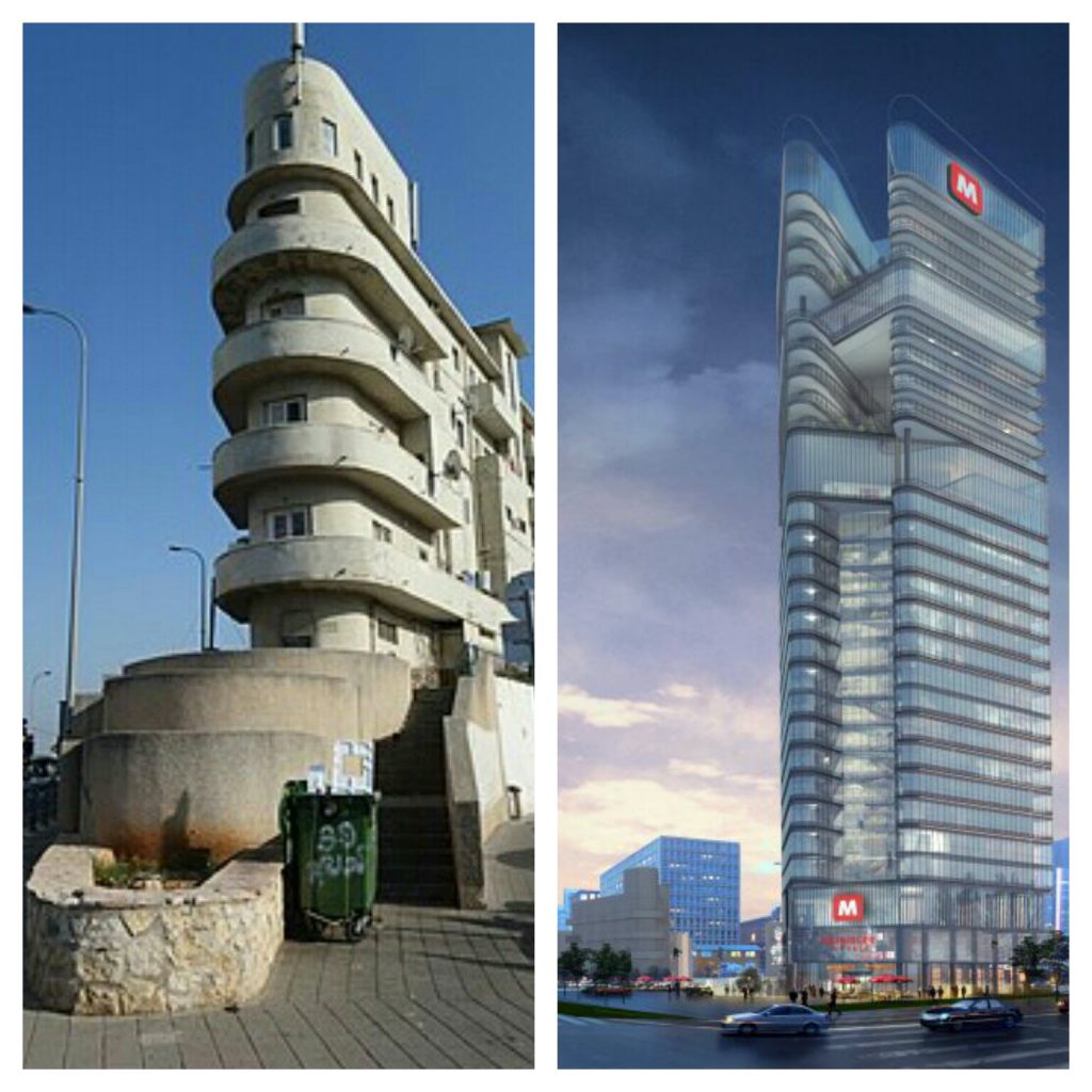 "בית האונייה" המפורסם בתל אביב שימש השראה בתכנון  מגדל לבנדה 53 שיבנה בסמוך