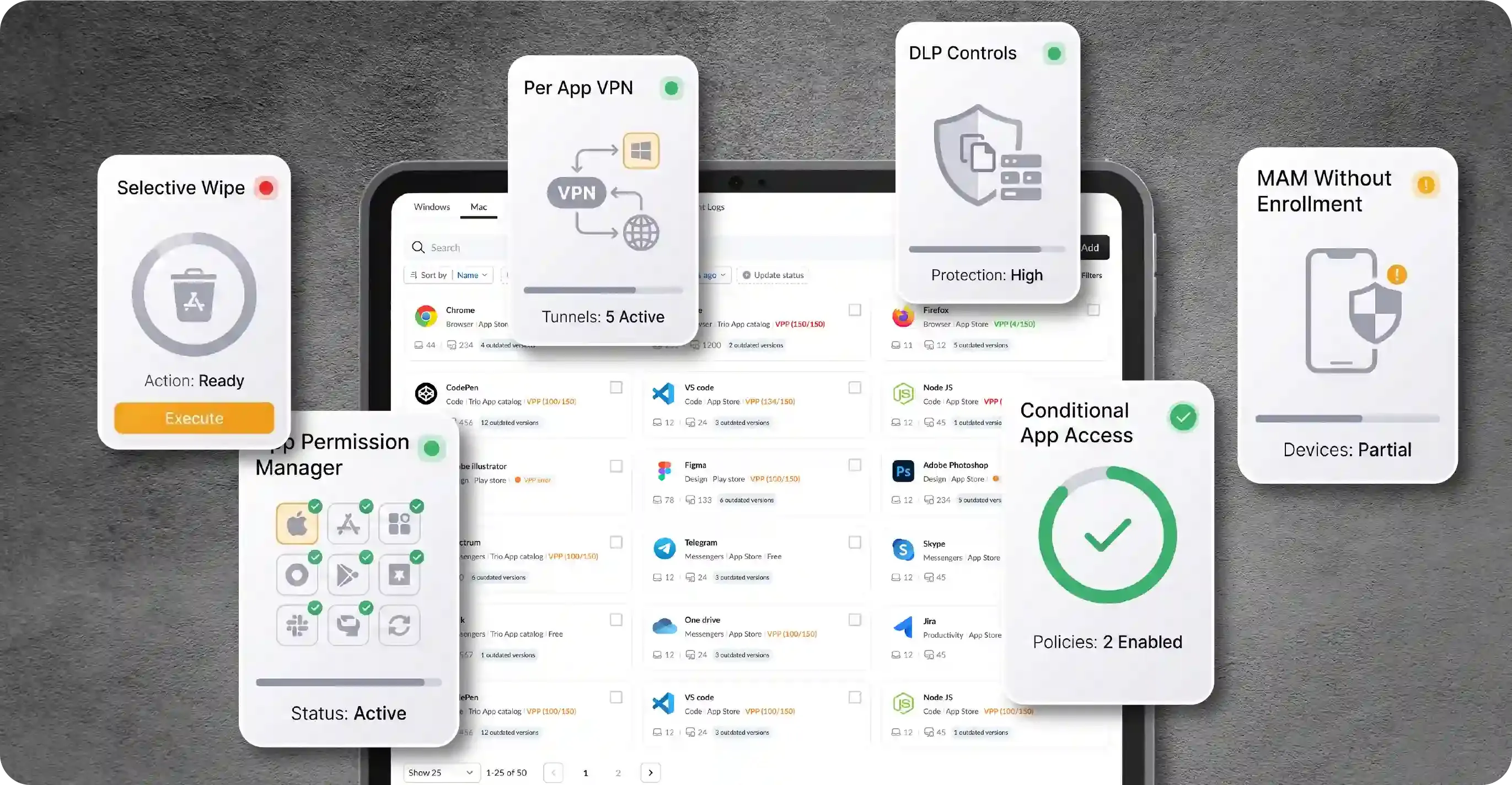 Protect corporate apps on managed and personal devices