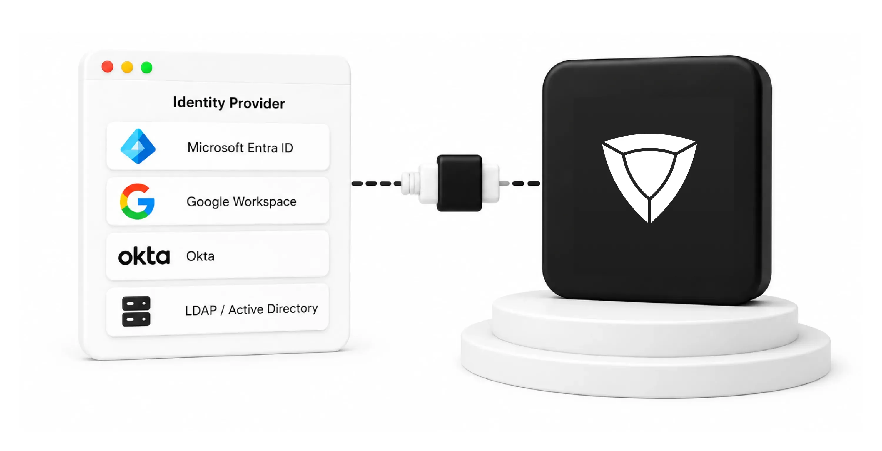Dashboard mockup showing application interface