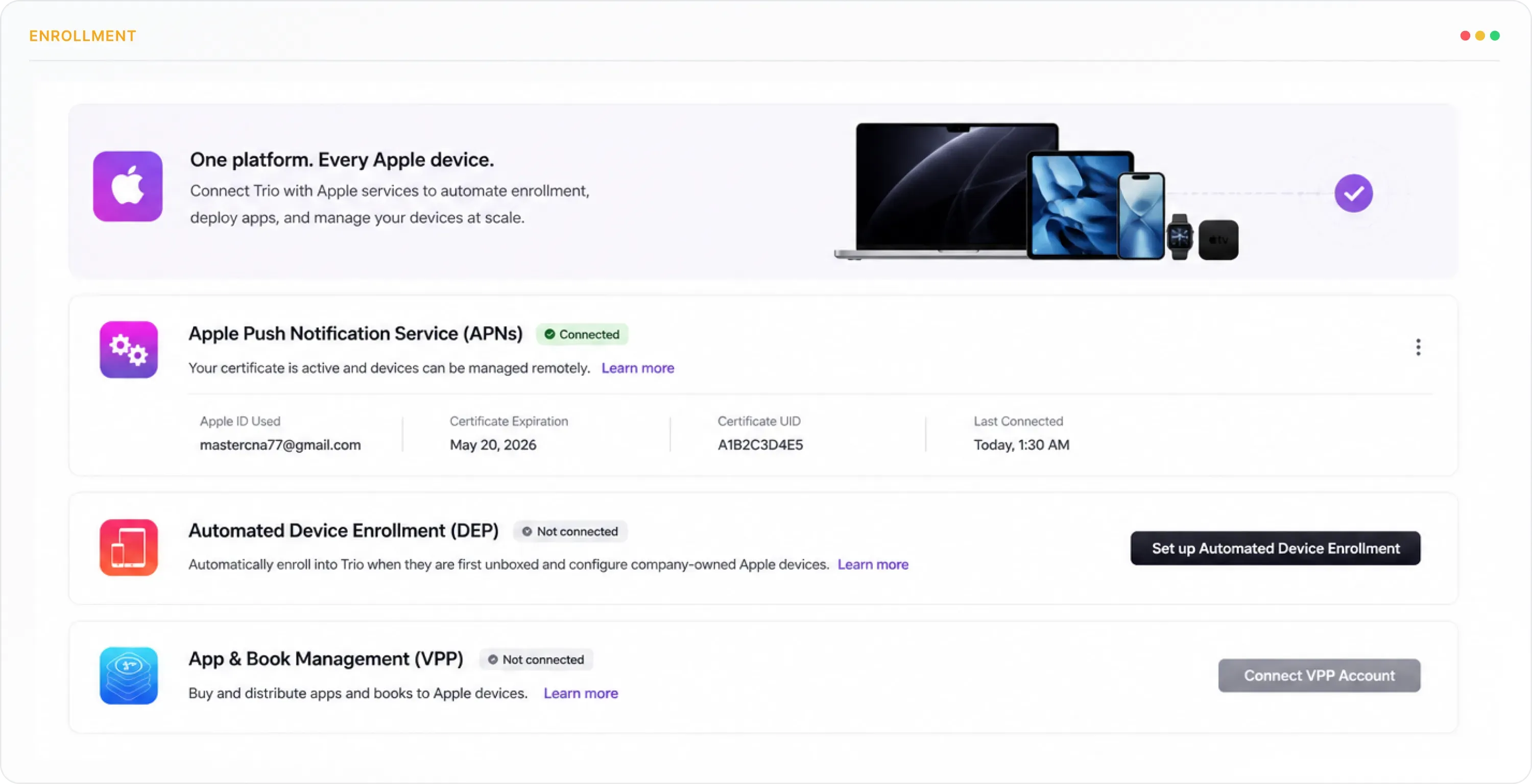 Dashboard mockup showing application interface