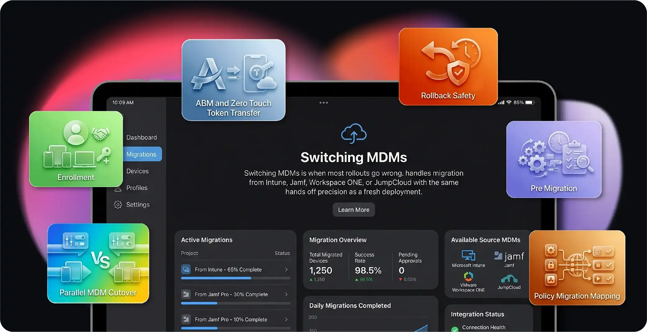 Move from your current MDM without disrupting devices