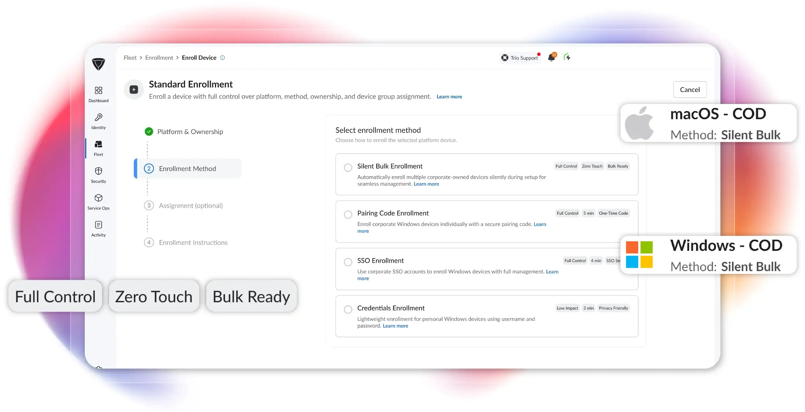 Dashboard mockup showing application interface