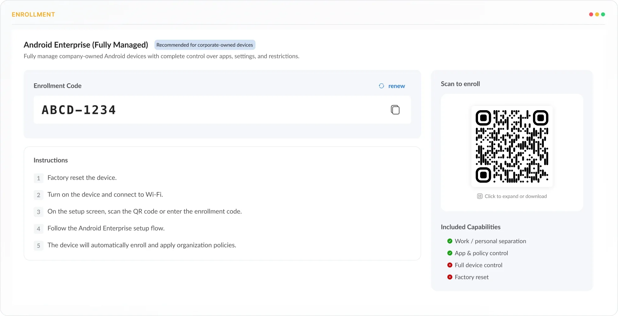 Dashboard mockup showing application interface