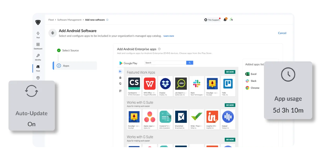 Dashboard mockup showing application interface