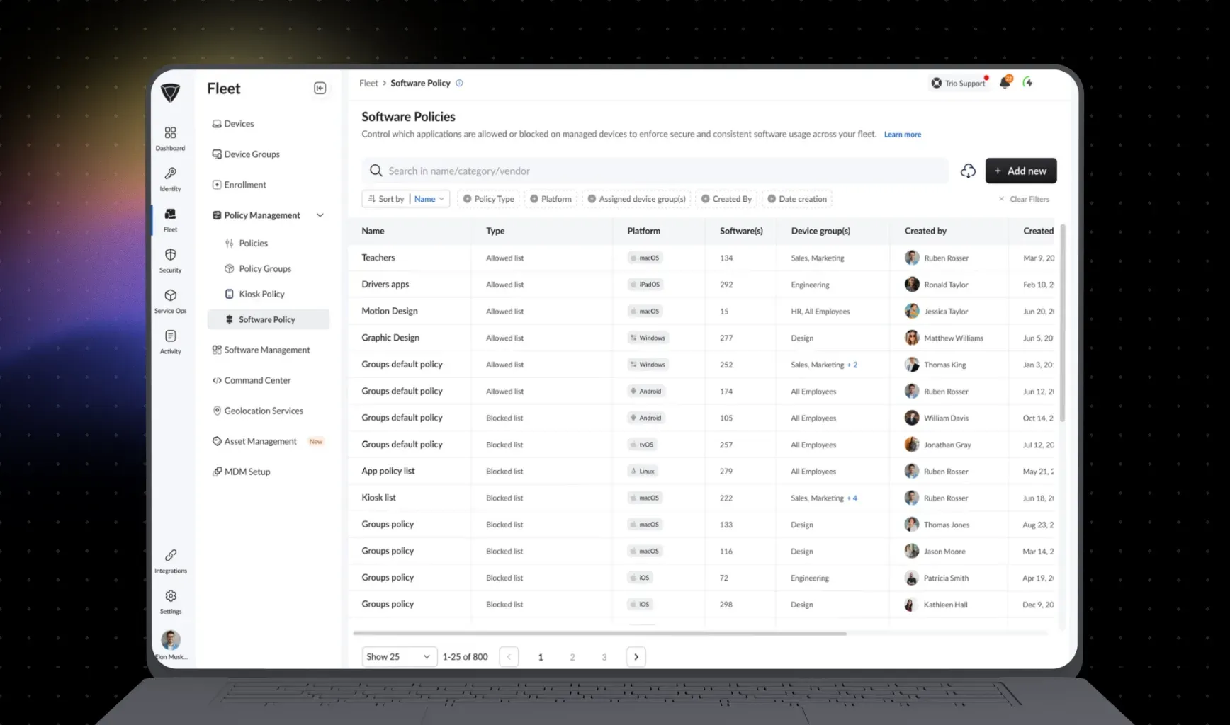 Unified Cross Platform Policy