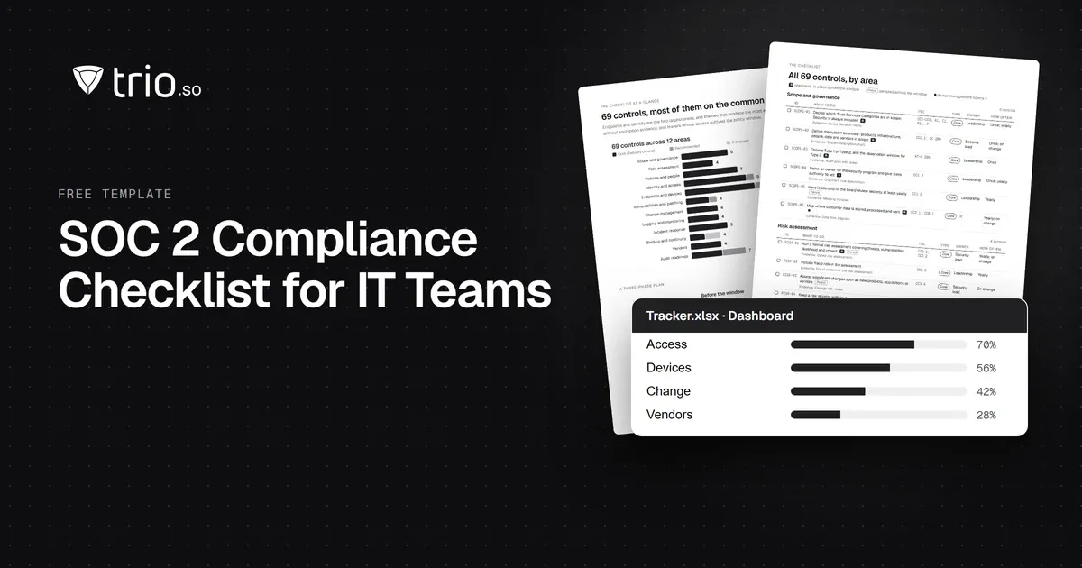 SOC 2 Compliance Checklist for IT Teams (PDF + Excel)