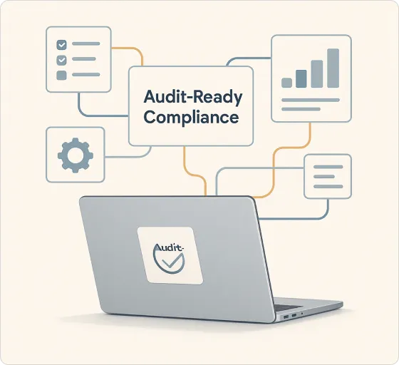Dashboard mockup showing application interface