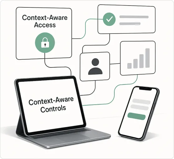 Dashboard mockup showing application interface