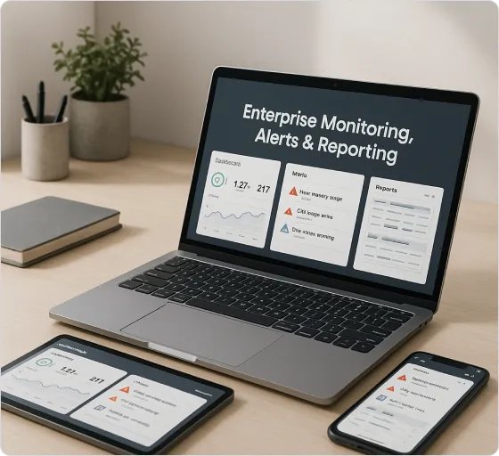 Dashboard mockup showing application interface