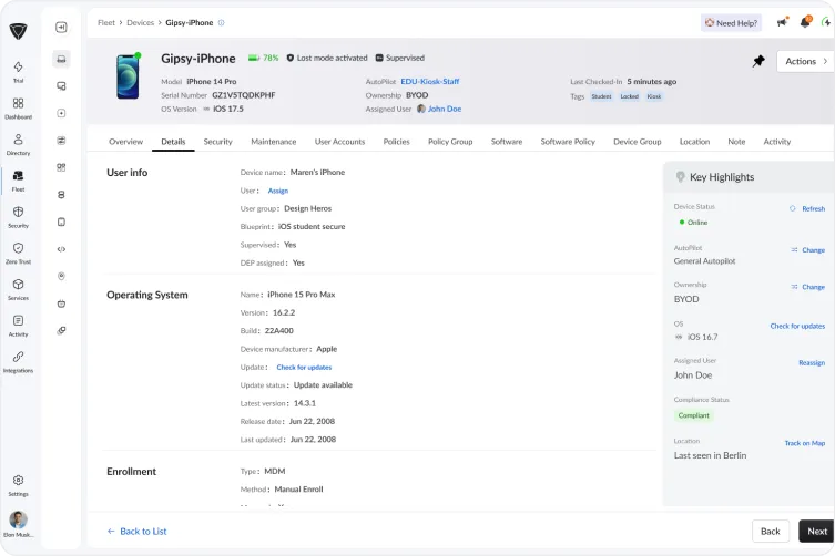 Dashboard mockup showing application interface