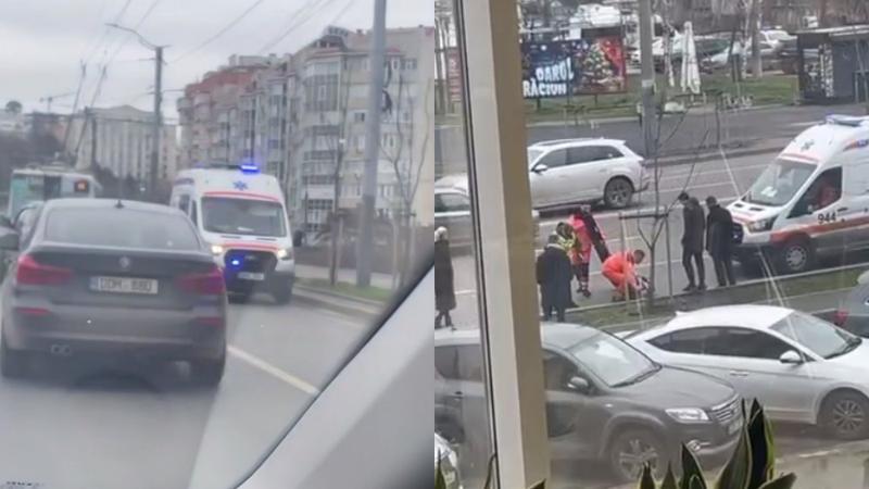  (VIDEO) Un bărbat, transportat la spital, după ce a fost lovit de un BMW, lângă Circ: Traversa în loc neregulamentar