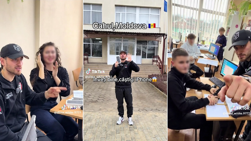  (VIDEO) Scandal la Cahul: Mai mulți părinți au sesizat MEC, după ce vloggerul Dima White, acuzat anterior de pornografie, a filmat elevi într-un liceu. Ce spune Perciun
