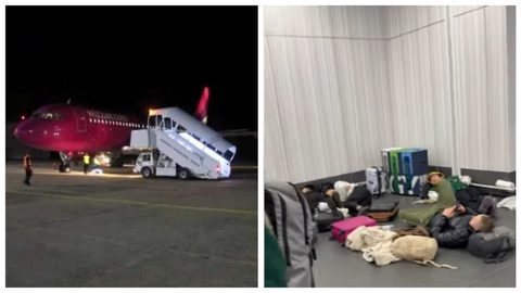  (VIDEO) „Oamenii dormeau pe jos, în frig, noaptea.” Moldoveni, blocați pe un aeroport din Polonia, după ce o companie a anulat zborul, fără preaviz: A fost animalic