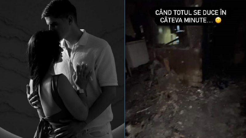  (FOTO) Clipe de groază pentru influencerița Mihaela Cavcaliuc și soțul ei, după ce casa lor din România a luat foc: „Mulțumim lui Dumnezeu că suntem în viață”