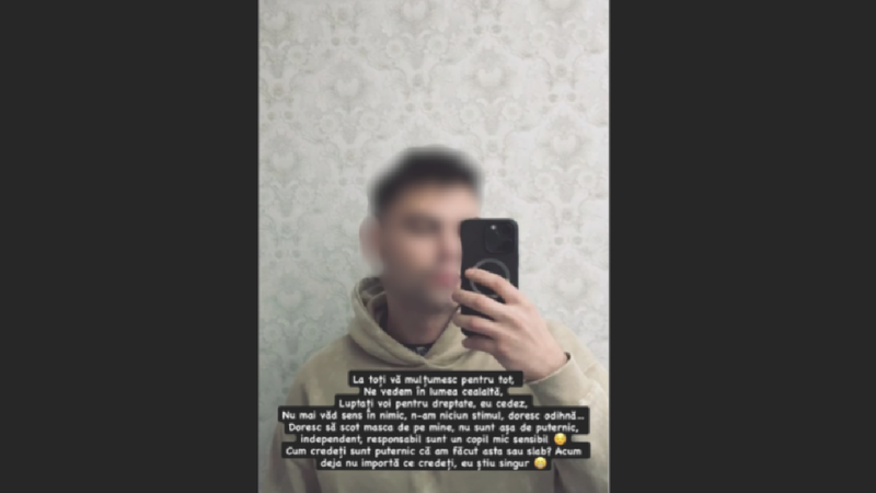  Militarul de la Florești care s-a împușcat în timpul serviciului ar fi încercat să se sinucidă după ce a lăsat un bilet de adio: „Luptați voi, eu cedez”