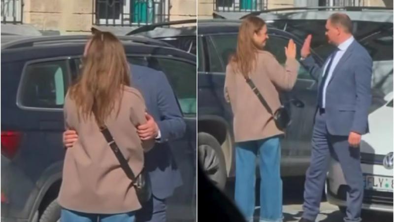  (VIDEO) „Love is in the air”: Imagini tandre cu Ion Ceban și soția sa, surprinse într-o parcare din capitală