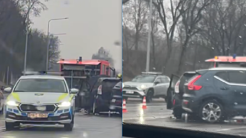  (VIDEO) Trei persoane, grav rănite în urma unui accident în lanț la Sîngera: Unul dintre șoferi ar fi ieșit pe contrasens