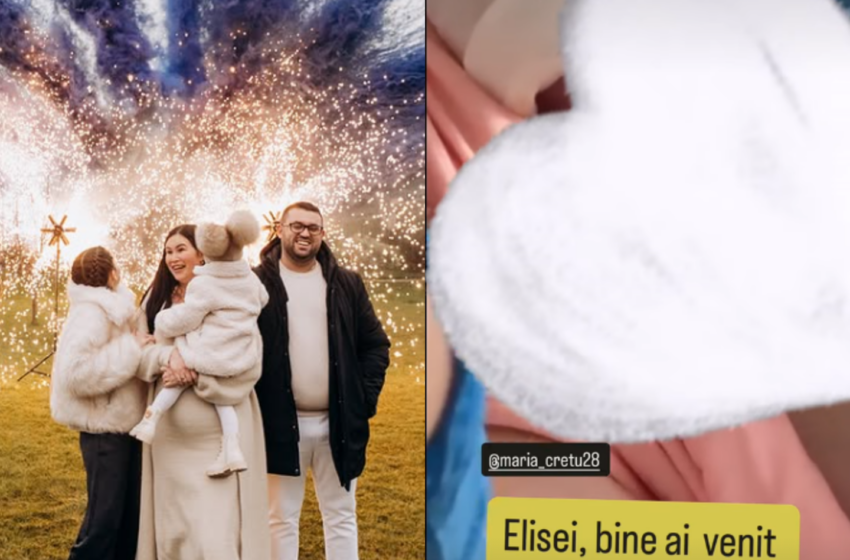  (VIDEO) Bucurie mare în familia Crețu! Maria a adus pe lume un băiețel: „Elisei, bine ai venit”