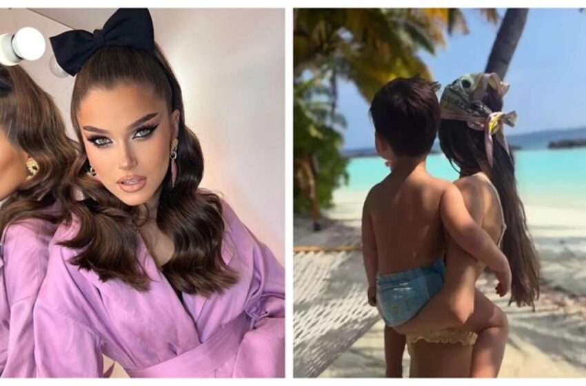  (VIDEO) Momente duioase între Theo Rose și fiul. Cum l-a surprins pe Sasha