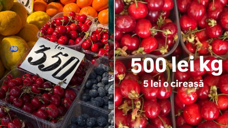  (FOTO/VIDEO) Dulci la gust și iuți la preț: Cireșele costă între 350 și 500 de lei kilogramul, la început de sezon