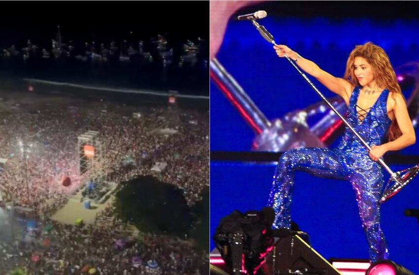  (VIDEO) „Cel mai mare concert de pe planetă!” 2 milioane de oameni s-au strâns pe plaja Copacabana din Rio ca să o vadă pe Shakira