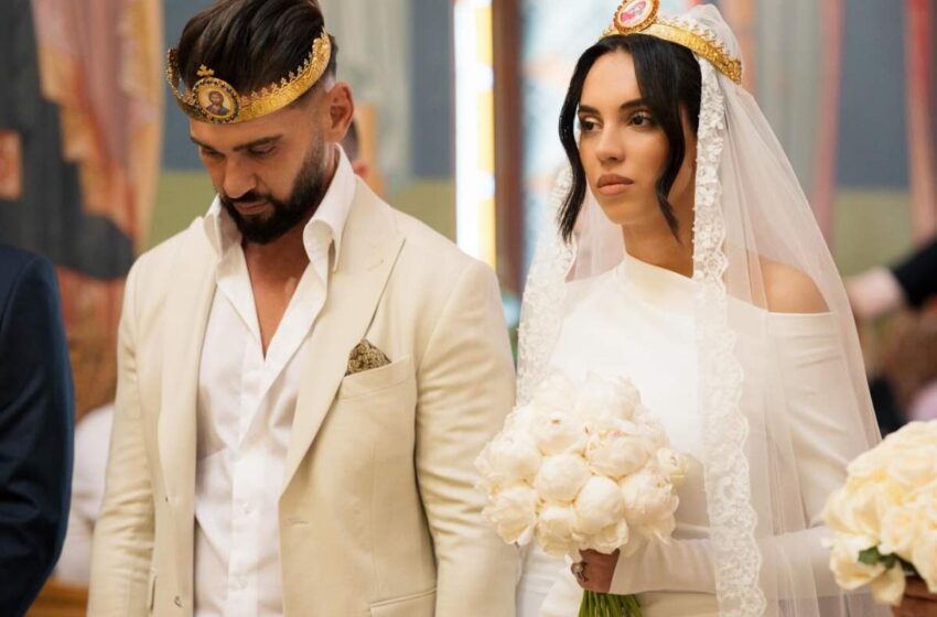  Imagini emoționante cu Dorian Popa și Andreea de la cununia religioasă! Cei doi și-au unit destinele în fața lui Dumnezeu