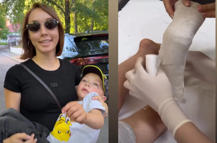  (VIDEO) Joacă cu bucluc! Unul dintre fiii bloggeriței Katy Black a ajuns de urgență la spital după ce și-a rupt piciorul, chiar înainte de vacanța la mare: „Recomandați niște calmante”
