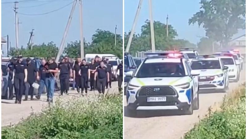  (VIDEO) Girofare aprinse pentru ultima misiune: Nicolae Dragan, unul dintre polițiștii uciși în accidentul de la Grigorăuca, petrecut la locul de veci de familie și colegi