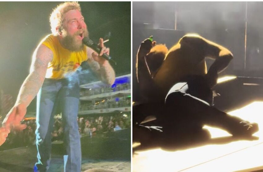  (VIDEO) Post Malone, comportament tulburător pe scenă. Fanii și-au exprimat îngrijorarea: „Arată ca un moș de 90 de ani care nu-și găsește pantofii”