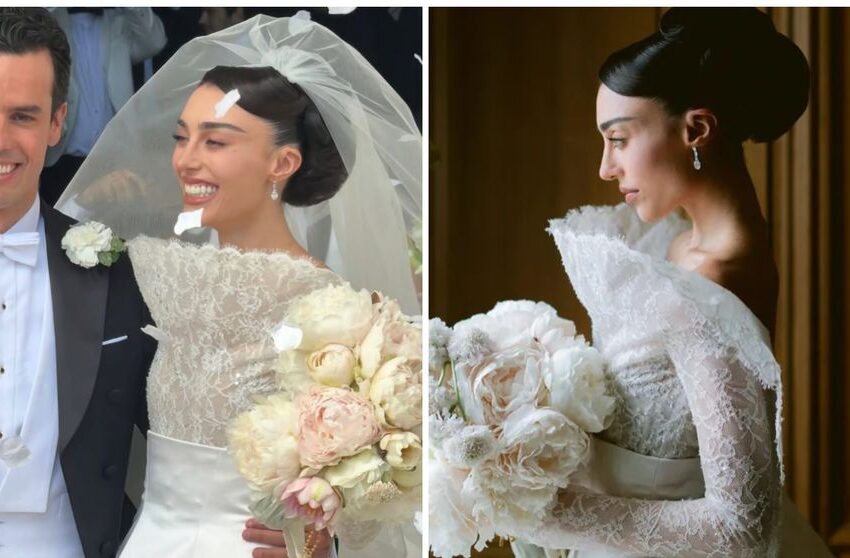 (FOTO) Nunta despre care vorbește tot Parisul. Mireasa, o influenceriță celebră, a purtat una dintre cele mai spectaculoase rochii create vreodată de Dior