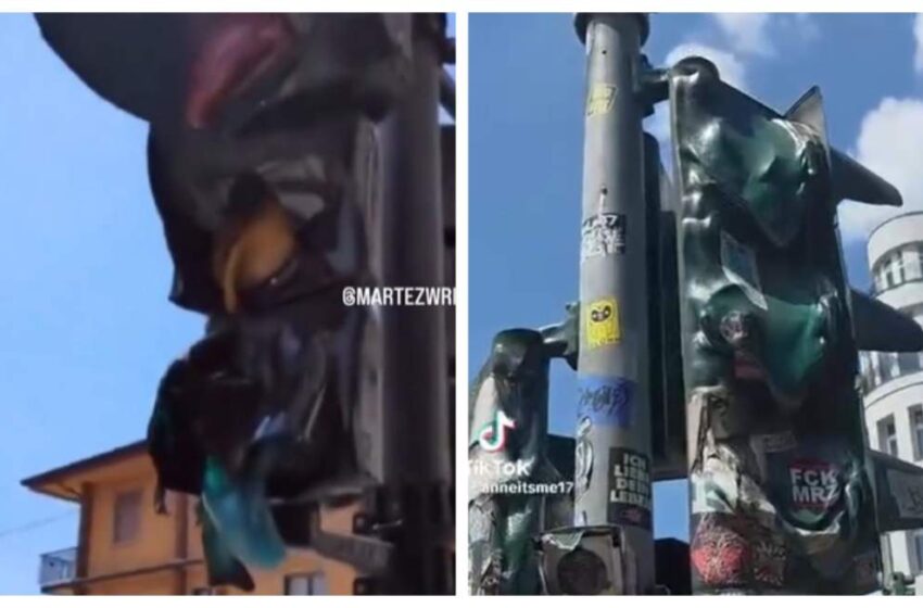  (FOTO) Valul de caniculă provoacă noi probleme. Unde s-au topit semafoarele la propriu