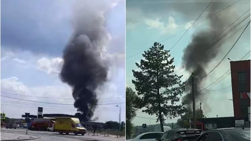  (VIDEO) Incendiu la Ciocana: Patru echipaje de pompieri luptă cu flăcările