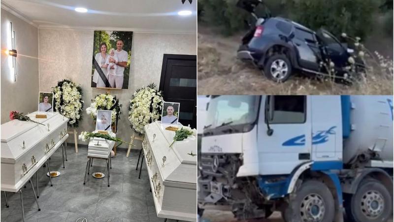 (FOTO) „De ce, Doamne?” Lacrimi și durere fără margini la Strășeni: Soții și bebelușul lor, decedați în accidentul cumplit din Grecia, petrecuți pe ultimul drum