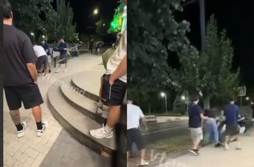  (VIDEO) Bătaie cruntă pe bulevardul Grigore Vieru! Un tânăr s-a ales cu piciorul rupt, iar o fată a fost stropită cu spray lacrimogen