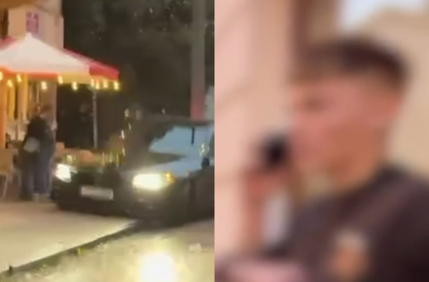  (VIDEO) Un moldovean de 17 ani a facut haos în Polonia! A intrat cu BMW-ul pe terasa unui restaurant după ce a avariat 6 mașini